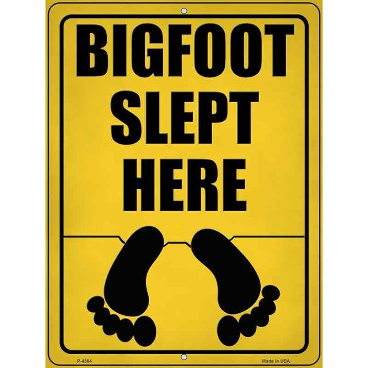 Bigfoot Slept Here Novelty Metal Parking Sign Home & Garden:Home Décor:Plaques & Signs Unbranded   