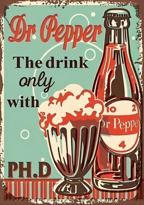 Dr Pepper Novelty Metal Sign 12 x 8 Wall Art Home & Garden:Home Décor:Plaques & Signs Cozy Home Treasures   