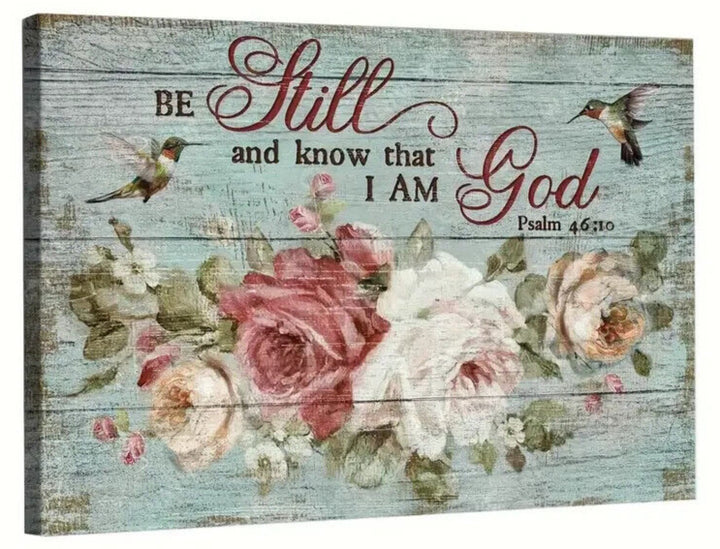 Be Still And Know That I Am God Canvas Print Framed 11.8" x 15.7" Wall Art NEW! Home & Garden:Home Décor:Posters & Prints Creative Canvas Shop   