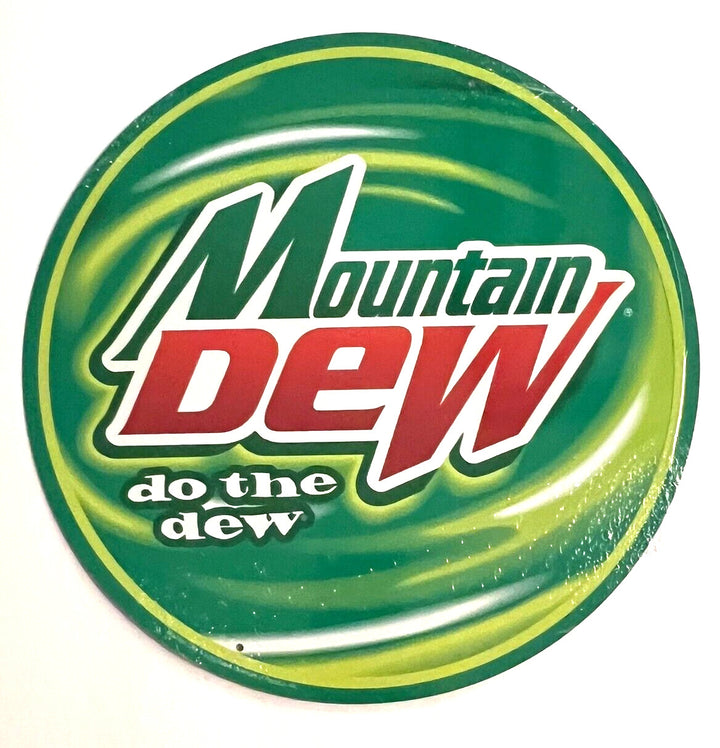 Mountain Dew "Do The Dew" Novelty Metal 12in Circular Sign Home & Garden:Home Décor:Plaques & Signs Unbranded   