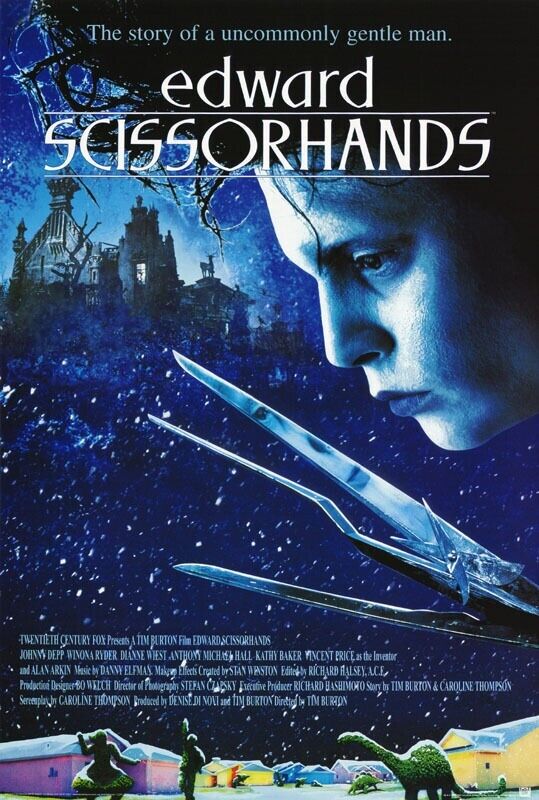 edward SCISSORHANDS Movie Poster 24" x 36" New! Art:Art Posters Cozy Home Treasures   