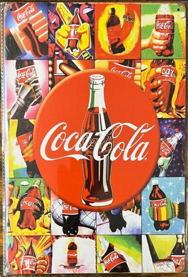 Coca-Cola Colorful Novelty Metal Sign 12" x 8" NEW! Home & Garden:Home Décor:Plaques & Signs Cozy Home Treasures   