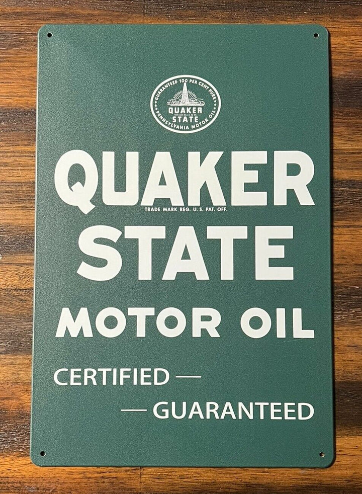 Quaker State Motor Oil Novelty Metal Sign 12" x 8" NEW! Home & Garden:Home Décor:Plaques & Signs Cozy Home Treasures   