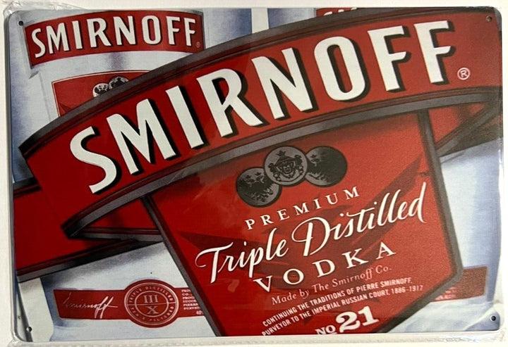 Smirnoff Premium Triple Distilled Vodka Novelty Metal Sign 12" x 8" NEW! Home & Garden:Home Décor:Plaques & Signs Cozy Home Treasures   