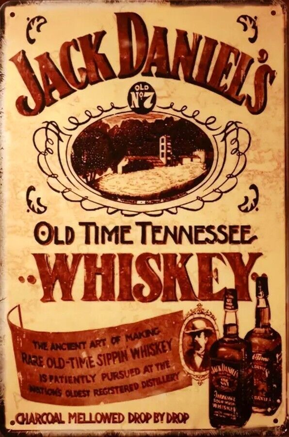 Jack Daniel's Old Time Tennessee Whiskey Novelty Metal Sign 8" x 12" Home & Garden:Home Décor:Plaques & Signs Cozy Home Treasures   