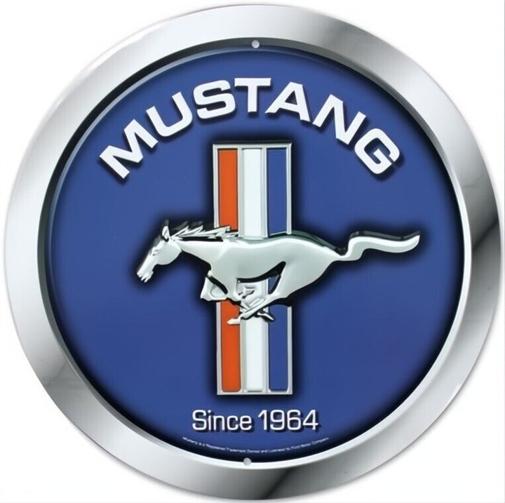 Ford Mustang Since 1964 Licensed Novelty Metal 12in Circular Sign Home & Garden:Home Décor:Plaques & Signs Signs4Fun   