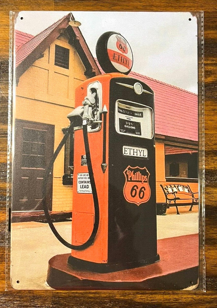 Route 66 Phillips 66 Gas Pump Novelty Metal Sign 12" x 8" NEW! Home & Garden:Home Décor:Plaques & Signs Cozy Home Treasures   