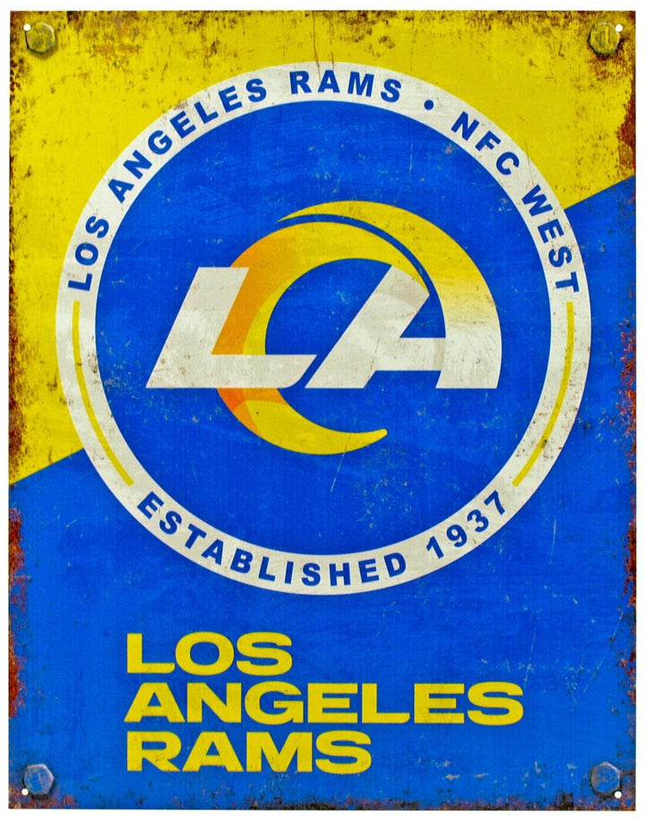 Los Angeles Rams Established 1937 Licensed Vintage Novelty Sign 16" x 12.5" Home & Garden:Home Décor:Plaques & Signs Desperate Enterprises   