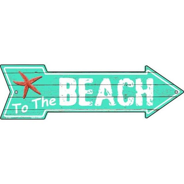 To The Beach Novelty Metal Arrow Sign Home & Garden:Home Décor:Plaques & Signs Unbranded   