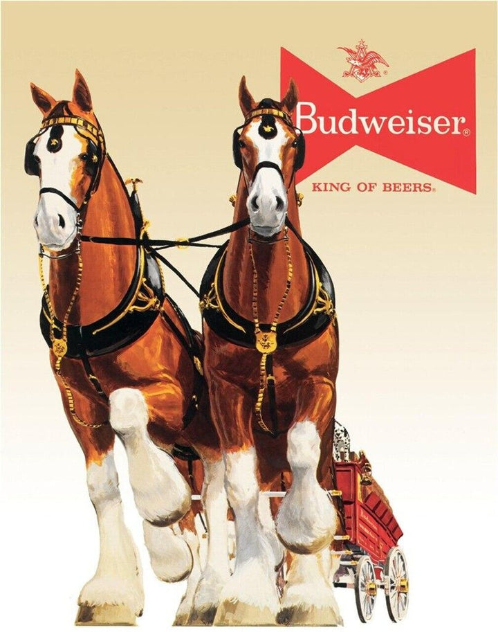 Budweiser King Of Beers Clydesdale Horses Vintage Novelty Sign 16" x 12.5" Home & Garden:Home Décor:Plaques & Signs Desperate Enterprises   