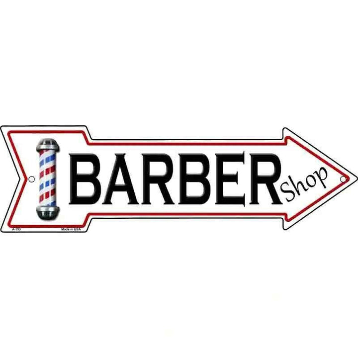 Barber Shop Novelty Metal Arrow Sign 17" x 5" NEW! Home & Garden:Home Décor:Plaques & Signs Unbranded   