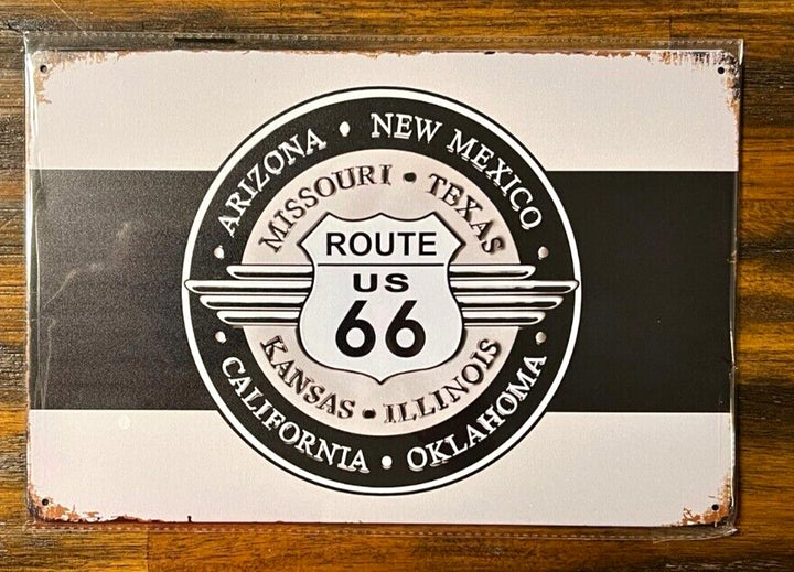 Route 66 States Novelty Metal Sign 12" x 8" NEW! Home & Garden:Home Décor:Plaques & Signs Cozy Home Treasures   