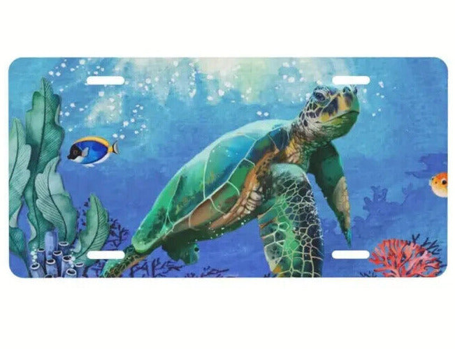 Sea Turtle Novelty Metal 6" x 12" License Plate NEW! eBay Motors:Parts & Accessories:Car & Truck Parts & Accessories:Exterior Parts & Accessories:License Plates & Frames Cozy Home Treasures   