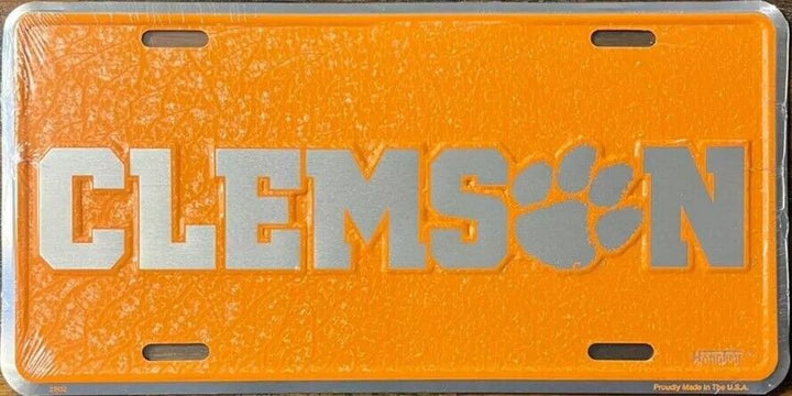 Clemson Mosaic Collegiate Licensed Novelty License Plate 6" x 12" eBay Motors:Parts & Accessories:Car & Truck Parts & Accessories:Exterior Parts & Accessories:License Plates & Frames Hangtime   