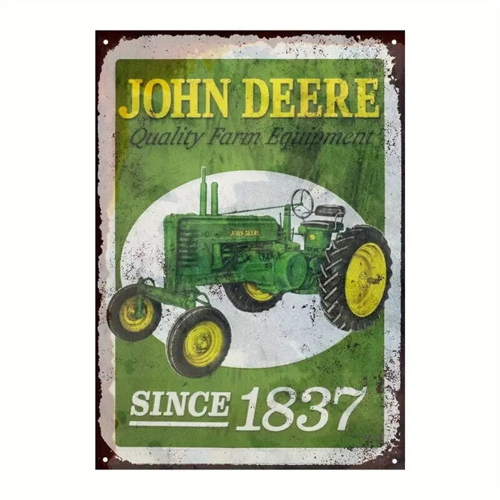 John Deere Since 1837 Novelty Metal Sign 12 x 8 Wall Art  Cozy Home Treasures   