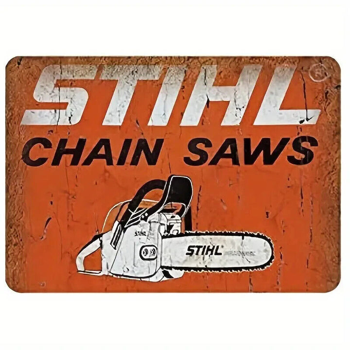 Stihl Chain Saws Novelty Vintage Metal Sign 8" x 12"  Wall Art Home & Garden:Home Décor:Plaques & Signs Cozy Home Treasures   