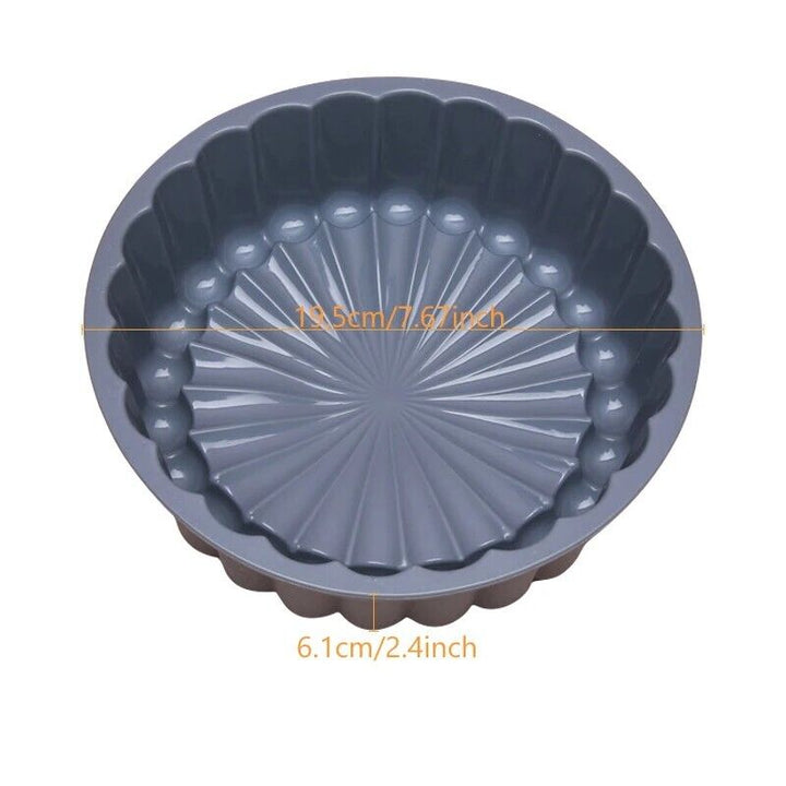 Two Gray Silicone Charlotte Cake Pan Non-Stick Flower Shaped Cake Pan Molds Home & Garden:Kitchen, Dining & Bar:Bakeware:Cake Pans Cozy Home Treasures   