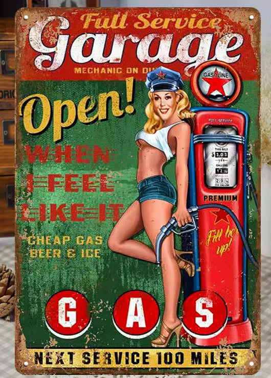 Full Service Garage Novelty Metal Tin Sign For Cafes, Bars, Pubs, Man Caves Home & Garden:Home Décor:Plaques & Signs Unbranded   