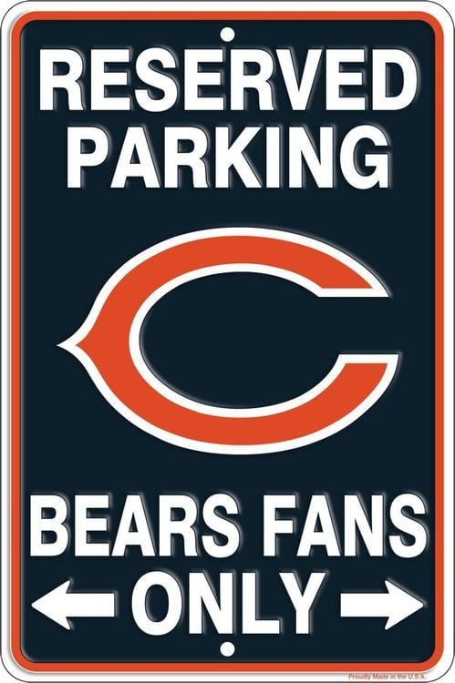 Reserved Parking Bears Fans Only Embossed Metal Novelty Parking Sign 8" x 12" Home & Garden:Home Décor:Plaques & Signs Unbranded   