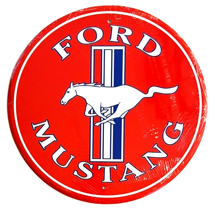 Ford Mustang Licensed Novelty Metal 12in Circular Sign Home & Garden:Home Décor:Plaques & Signs Signs4Fun   