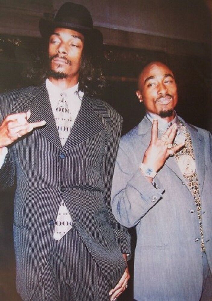 Tupac and Snoop Poster  24" x 36" Tupac Shakur, Snoop Dogg New! Art:Art Posters Cozy Home Treasures   