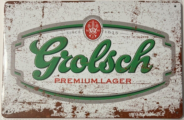 Grolsch Premium Lager Beer Vintage Novelty Metal Sign 12" x 8" Wall Art Home & Garden:Home Décor:Plaques & Signs Cozy Home Treasures   