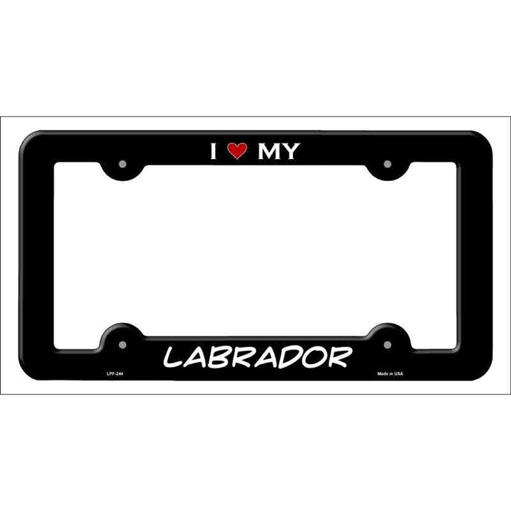 I Love My Labrador Metal License Plate Frame  Cozy Home Treasures   