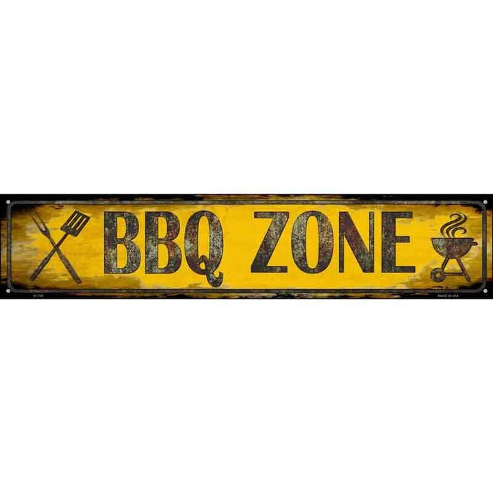 BBQ Zone Novelty Street Sign Home & Garden:Home Décor:Plaques & Signs Unbranded   