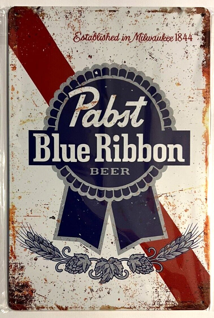 Pabst Blue Ribbon Beer Vintage Novelty Metal Sign 12" x 8" NEW! Home & Garden:Home Décor:Plaques & Signs Cozy Home Treasures   