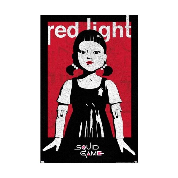 Squid Game Red Light Poster 22.375" x 34" NEW! Home & Garden:Home Décor:Posters & Prints Trends   