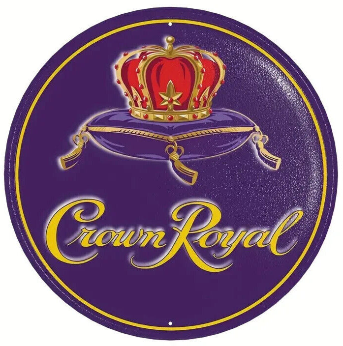 Crown Royal Canadian Whiskey Novelty Metal 12in Circular Sign Home & Garden:Home Décor:Plaques & Signs Unbranded   