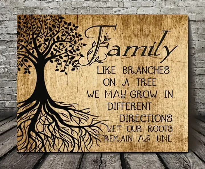 Family Like Branches On A Tree Canvas Print Framed 11.8" x 15.7" Wall Art NEW! Home & Garden:Home Décor:Posters & Prints Creative Canvas Shop   