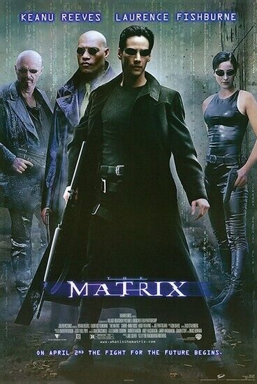 Matrix Keanu Reeves, Laurence Fishburne Movie Poster 24" x 36" Art:Art Posters Cozy Home Treasures   