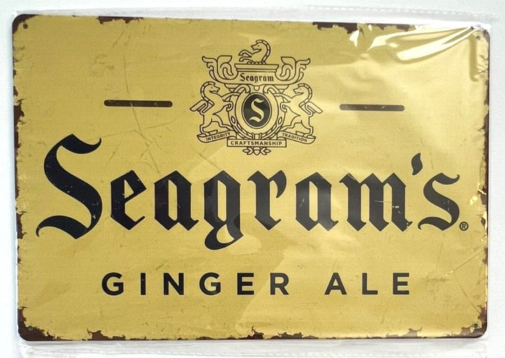 Seagram's Ginger Ale Vintage Novelty Metal Sign 12" x 8" Wall Art Home & Garden:Home Décor:Plaques & Signs Cozy Home Treasures   