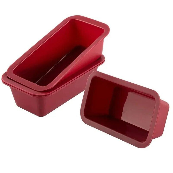 Set Of Three Rectangle Silicone Mini Bread Loaf Pans 2.7" x 3.5" x 6.1" NEW! Home & Garden:Kitchen, Dining & Bar:Bakeware:Cake Pans Cozy Home Treasures   