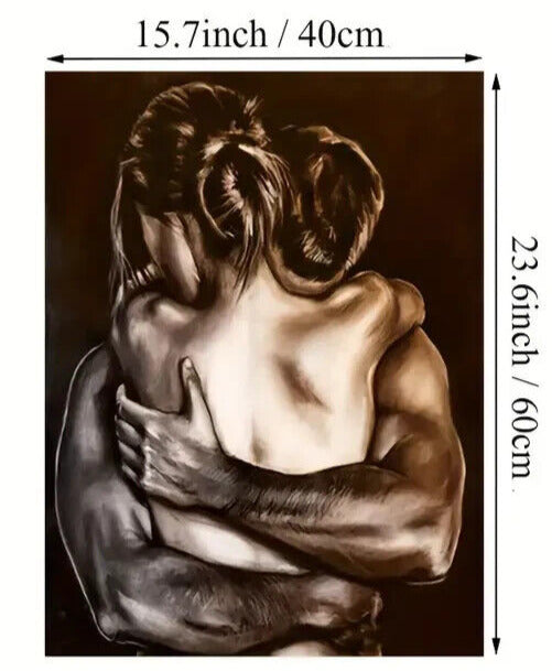 Modern Art Nude Man & Woman Embrace In A Hug 15.7" x 23.6" Stunning! Home & Garden:Home Décor:Posters & Prints Cozy Home Treasures   