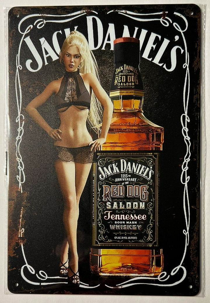 Jack Daniel's Red Dog Saloon Vintage Novelty Metal Sign 12" x 8" Wall Art Home & Garden:Home Décor:Plaques & Signs Cozy Home Treasures   