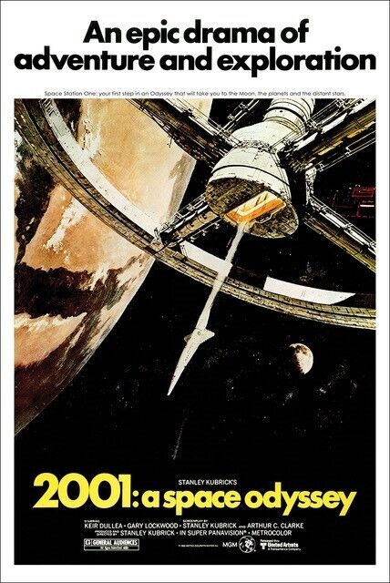 2001 Space Odyssey Movie Poster 24" x 36" New! Poster Cozy Home Treasures   