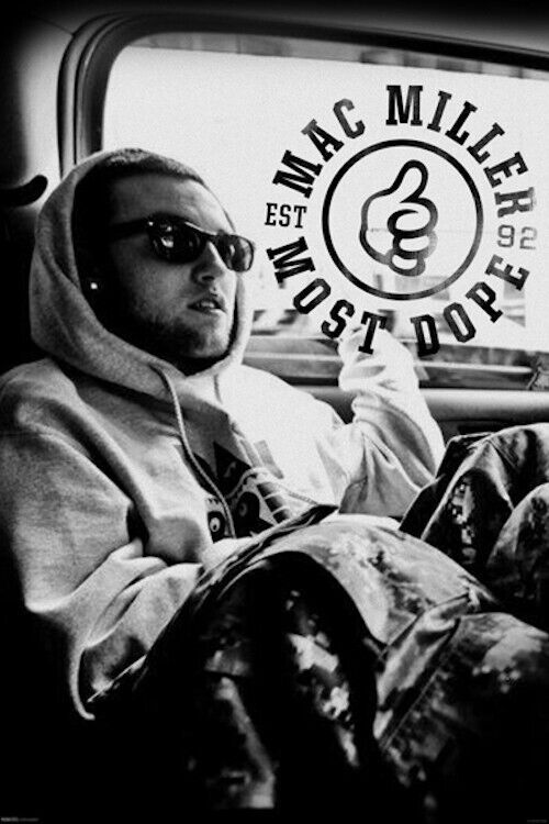 Mac Miller Most Dope Poster  24" x 36" New! Art:Art Posters Cozy Home Treasures   