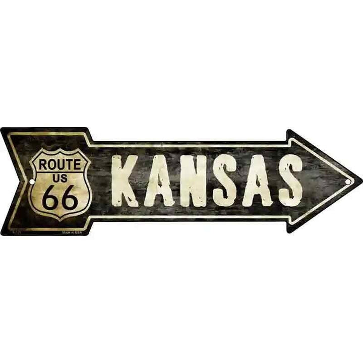 Vintage Route 66 Kansas 5" x 17" Novelty Metal Arrow Sign Home & Garden:Home Décor:Plaques & Signs Unbranded   