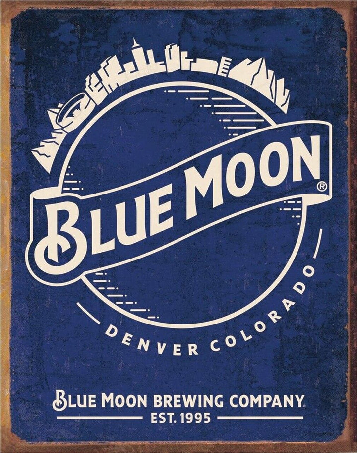 Blue Moon Beer  Denver Colorado Vintage Novelty Sign 16" x 12.5" Home & Garden:Home Décor:Plaques & Signs Desperate Enterprises   