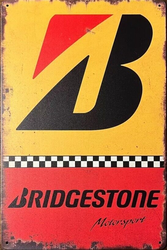 Bridgestone Motorsport Vintage Novelty Metal Sign 12" x 8" NEW! Home & Garden:Home Décor:Plaques & Signs Cozy Home Treasures   