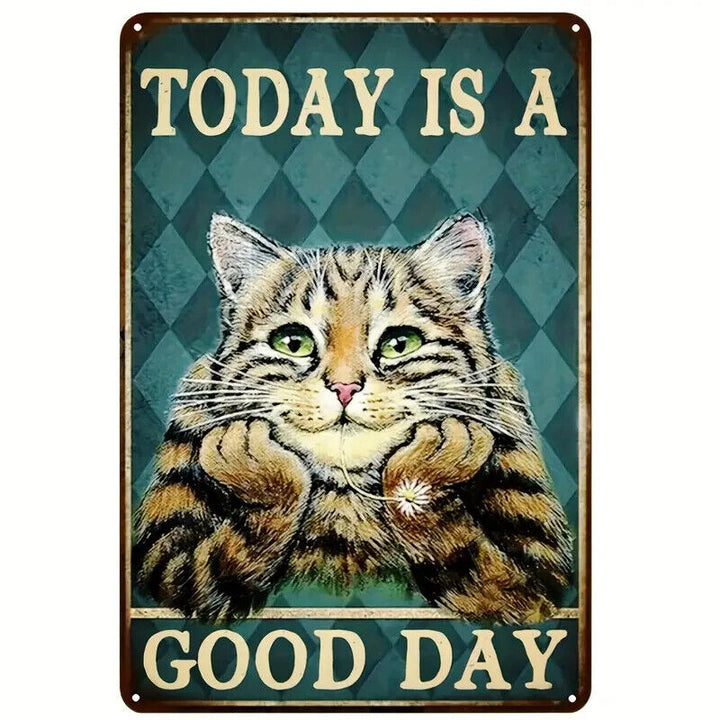 Today Is A Good Day Vintage Novelty Metal Sign 12 x 8 Wall Art Home & Garden:Home Décor:Plaques & Signs Cozy Home Treasures   