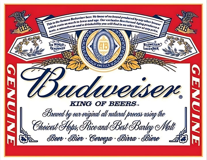 Budweiser King Of Beers Vintage Novelty Sign 16" x 12.5" Home & Garden:Home Décor:Plaques & Signs Desperate Enterprises   