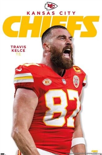 NFL Kansas City Chiefs  Travis Kelce Poster 22.375" x 34" NEW! Home & Garden:Home Décor:Posters & Prints Trends   