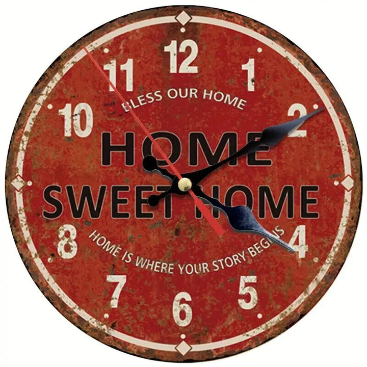 12 Inch Round Home Sweet Home Bless Our Home Wall Decoration Clock NEW! Home & Garden:Home Décor:Clocks:Wall Clocks Cozy Home Treasures   