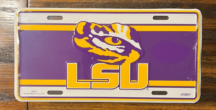 Louisiana State Tigers Collegiate Licensed Novelty License Plate 6" x 12" eBay Motors:Parts & Accessories:Car & Truck Parts & Accessories:Exterior Parts & Accessories:License Plates & Frames Hangtime   