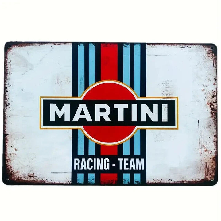 Martini Racing Team Vintage Novelty Metal Sign 12" x 8" Wall Art Home & Garden:Home Décor:Plaques & Signs Cozy Home Treasures   