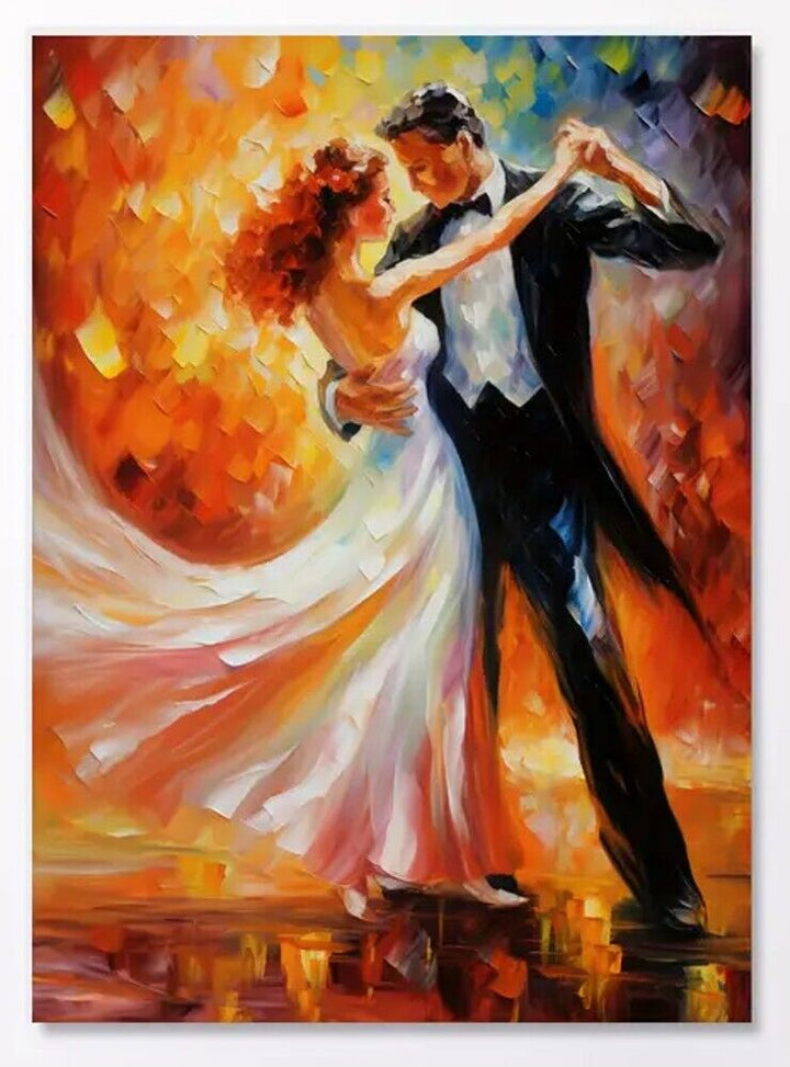 Romantic Couple Dancing Vibrant Canvas Print Framed 12" x 16" NEW! Home & Garden:Home Décor:Posters & Prints Cozy Home Treasures   