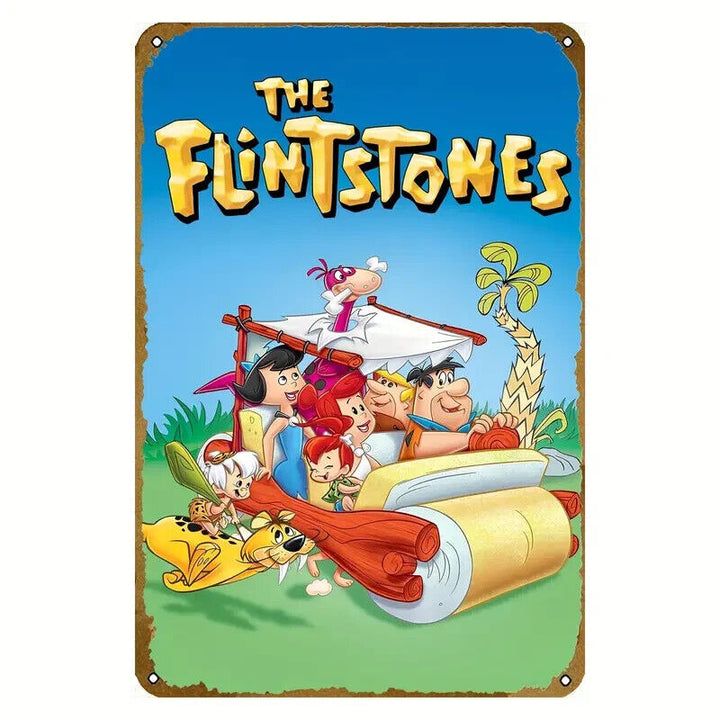 The Flintstones Novelty Metal Sign 12 x 8 Wall Art Home & Garden:Home Décor:Plaques & Signs Cozy Home Treasures   